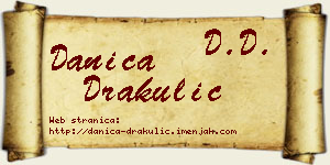 Danica Drakulić vizit kartica